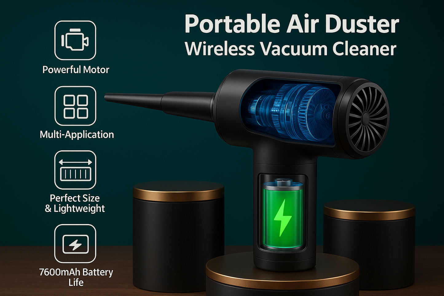 Portable Wireless Vacuum Cleaner