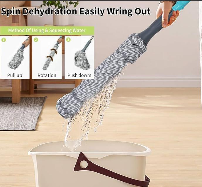 Self-twisting Water Rotating Mop